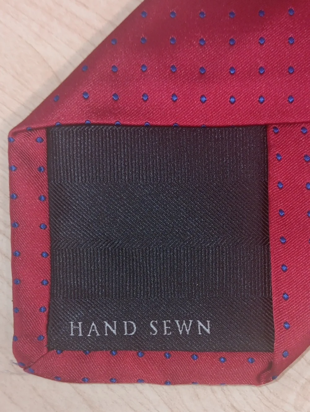 Robert Talbott Red Tie with Small Blue Dot Pattern